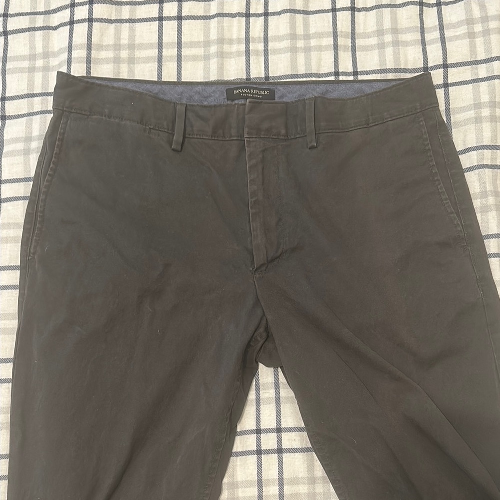 Banana Republic Gray Fulton Chinos cotton/spandex blend